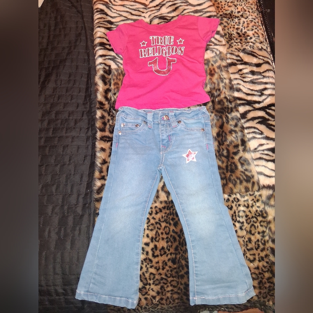 True Religion Kids Light Blue Jeans with Star Detail